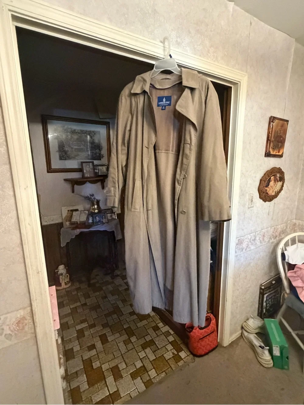 London Fog Men's Long Khaki Trench Coat